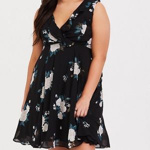 TORRID Black Floral Dress